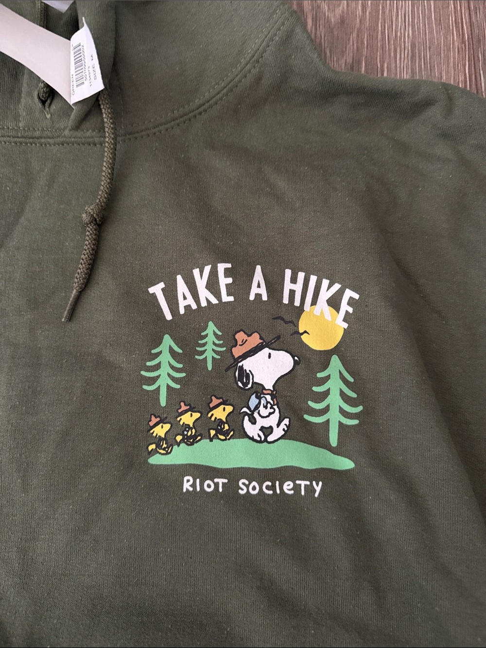riot society Olive Green 'Take A Hike' Crewneck Hoodie - Picture 2 of 5